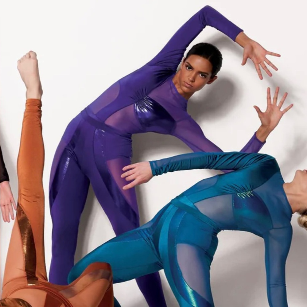 Kelle Purple Leotard & Leggings Dance Costume